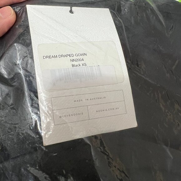 Nookie Dream Draped Gown Xtra Small XS in Black $299 - Picture 8 of 9